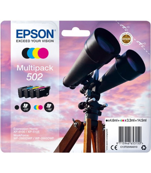 EPSON Multipack 4-colours 502 Ink - Blækpatroner