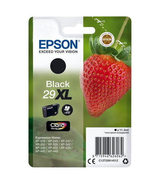 Epson Black Inkjet Cartridge No.29XL - Blækpatron