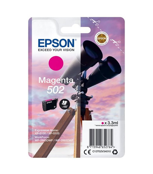 EPSON Singlepack Magenta 502 Ink - Blækpatron