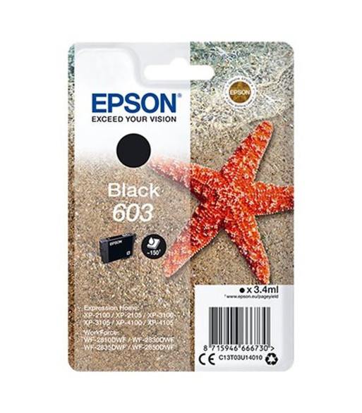 EPSON Singlepack Black 603 Ink - Blækpatron