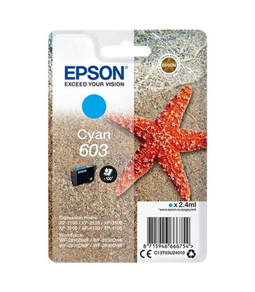 EPSON Singlepack Cyan 603 Ink - Blækpatron