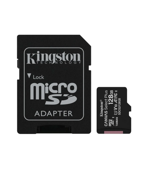 Kingston Canvas Select Plus microSD/SD - 100 MB/s - 128GB