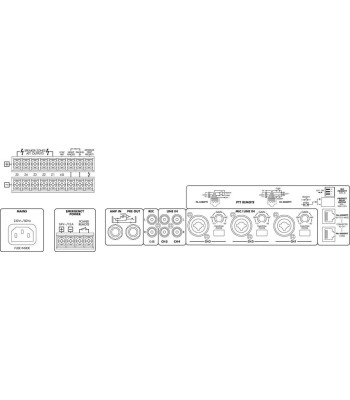 100V zoneforstærker 120Wrms - PA-1120 MONACOR