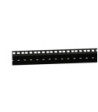 Heavy Duty Double Rack Strip black 45 U