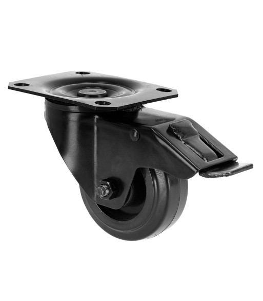 Swivel castor 80 mm with brake