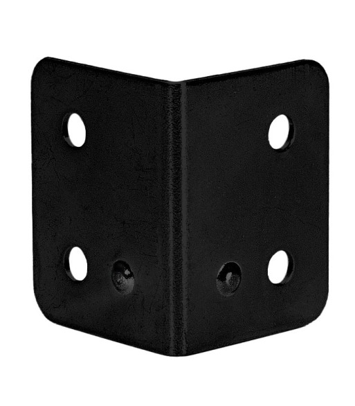 L-corner large galvanised black