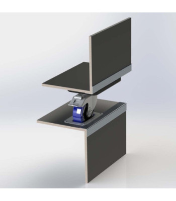 Castor Dish Cranked Steel Galvanized - 20 stk.