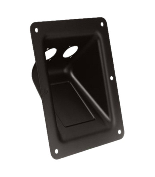 Dish black for 2 XLR or Speakon Sockets