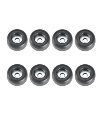 Bag of 8 Rubber Feet 25 x 11 mm black