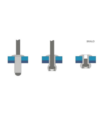 Bralo Pop-Rivet Standard 4.8 x 12.0 mm - 500 stk.