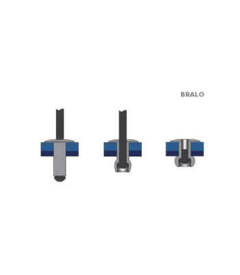 Bralo Pop-Rivet Large-Head 4.8 x 14 mm - 200 stk.