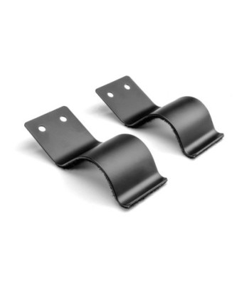 2 x black Fixing Clamps 95 x 40 mm for Tubes