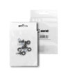 4 x Cross-Head Screw M6 x 16 black with Square Nut M6 and recessed Washer in Bag