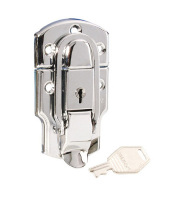Drawbolt large chrome-plated lockable