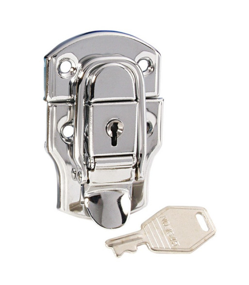 Drawbolt medium chrome-plated lockable - 20 stk.