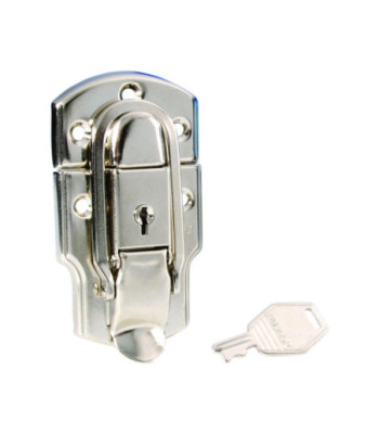 Drawbolt large nickel-plated lockable