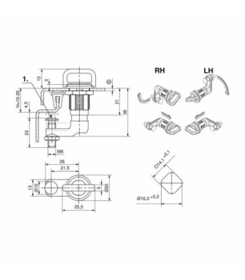 Compression Latch with Wing Knob