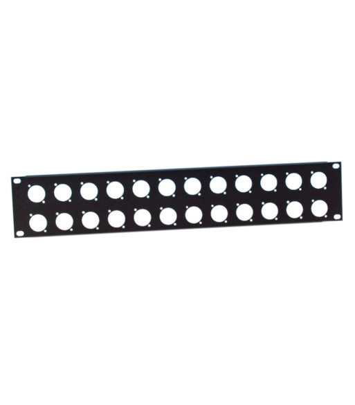 19" U-Shaped Rack Panel 24 Sockets 2 U