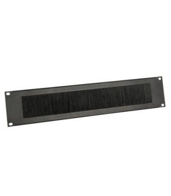 Rack Panel 2 U Steel with Brush Strip