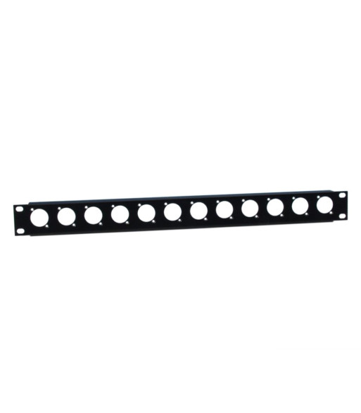 19" U-Shaped Rack Panel 12 Sockets 1 U with Tie Bar