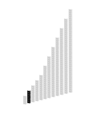 Heavy Duty Rack Strip black 3 U