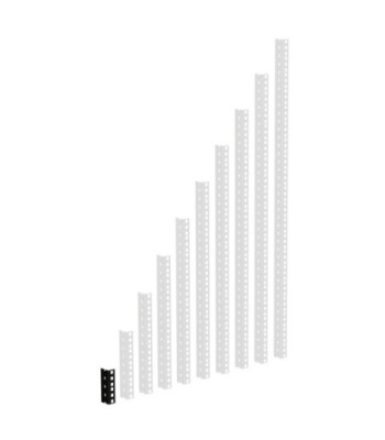 Heavy Duty Rack Strip black 2 U