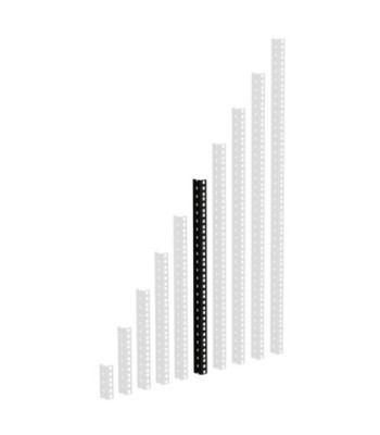 Heavy Duty Rack Strip black 12 U