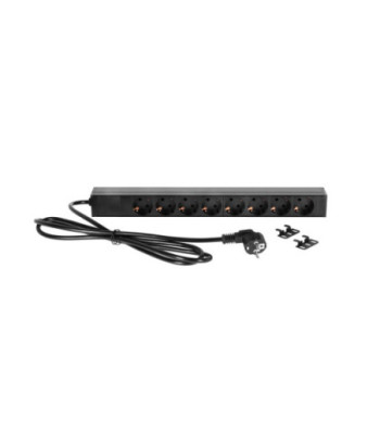 19" Power Strip 1U 8-way with switch