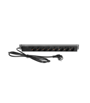 19" Power Strip 1U 8-way with switch