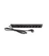 19" Power Strip 1U 8-way with switch