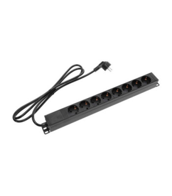 19" Power Strip 1U 8-way with switch