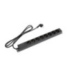19" Power Strip 1U 8-way with switch