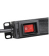 19" Power Strip 1U 8-way with switch
