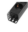 19" Power Strip 1U 8-way with switch