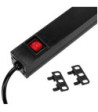 19" Power Strip 1U 8-way with switch