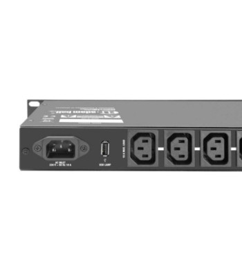 Power Conditioner with voltmeter and ammeter and rack lighting
