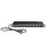 19" Power Strip 1U 16-way with 2 switches