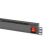 19" Power Strip 1U 8-way with IP65 power cable