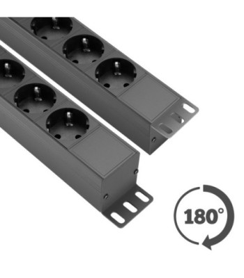 19" Power Strip 1U 8-way with IP65 power cable