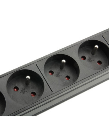 19" Power Strip 1U 8-way with French standard