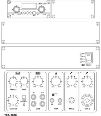 Transportabel højtt. - TXA-1020 MONACOR