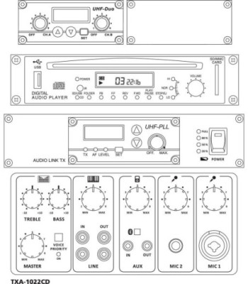 Transportabel højtt. - TXA-1022CD MONACOR