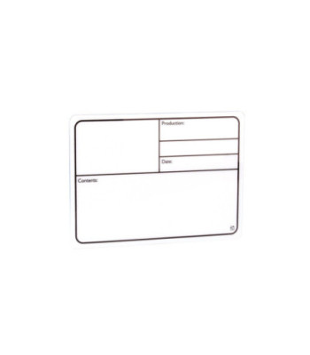 Tour Label plastic white self-adhesive 130 x 85mm