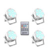 Cameo Set Including 4 x CLROOTPAR6WH Incl. IR Remote Control (CLPFLAT1REMOTE)