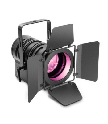 Cameo Theatre Spotlight with PC Lens and 60W RGBW LED in Black Housing