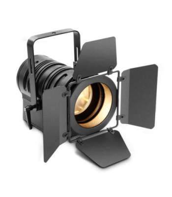 Cameo Theatre Spotlight with PC Lens and 40 Watt Warm White LED in Black Housing