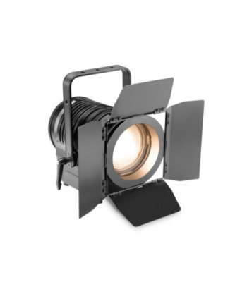 Cameo Theatre Spotlight with Fresnel Lens and 100 Watt Warm White LED in Black Housing