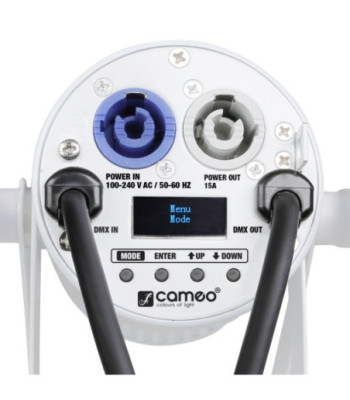 Cameo Compact Spot Light With 15W RGBW LED In White Housing