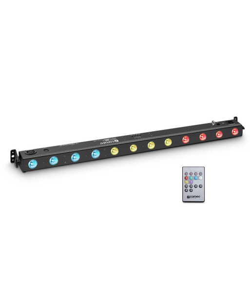 Cameo 12 x 3 W TRI LED Bar in Black Housing with IR Remote Control