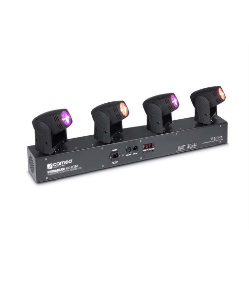 Cameo Lighting Set with 4 Ultra-fast 10 W CREE RGBW Quad LED Moving Heads